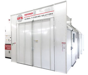 Global Finishing Solutions Performer ES Paint Booth – Crossdraft & Semi-Downdraft